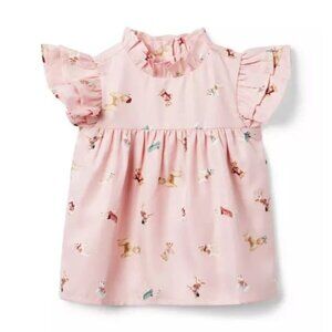 Janie and Jack Ruffle Dog Friends Top